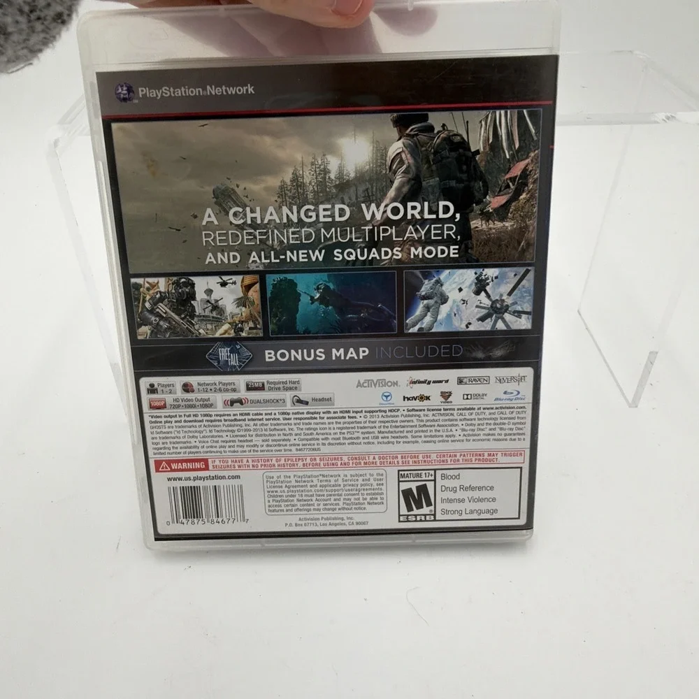 Call Of Duty Ghosts Activision‎ Sony PlayStation 3 Video Game Case Manual Only